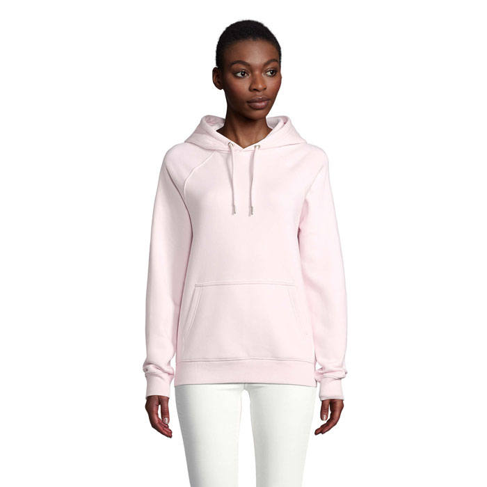Hoodie unisexe coton bio rPET personnalisé 280g - STELLAR Rose pale